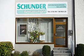 Schunder Bestattungen – unser Standort in Trabelsdorf bei Bamberg.